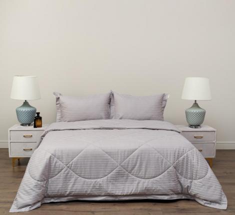 Постельное белье с одеялом "Sofi de Marko" Федерико (пепел лиловый) Страйп Сатин, Евро