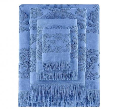 Полотенце махровое Arya с бахромой Isabel Soft 50X90, Голубой