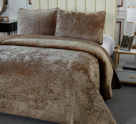 Покрывало "Sofi de Marko" Патрисия (капучино 1) Велюр, 240х260