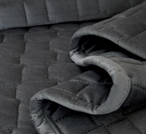 Покрывало бархатное "Blanc des Vosges" SPIRIT ARDOISE (серый), 240х260