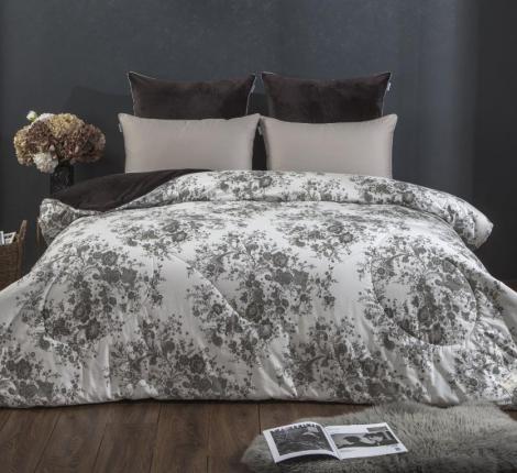 Постельное белье с одеялом "Kazanov.A." Марис (трюфель жемчуг) Велюр/Egypt Cotton, Евро