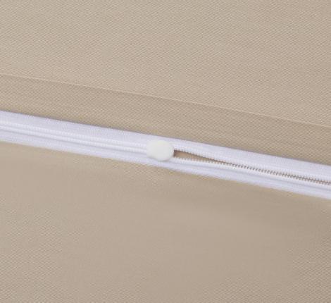 Постельное бельё "KARTEKS" сатин однотонный с кантом HK-02 (светло-бежевый), Евро