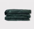 Дорожный плед-пончо пуховый "Travel Cape Plaid Grass" DARK GREEN, 130х170