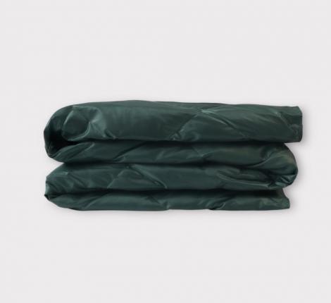 Дорожный плед-пончо пуховый "Travel Cape Plaid Grass" DARK GREEN, 130х170