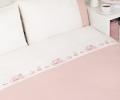 Постельное бельё BOVI &quot;PARIS&quot; Перкаль 1,5 спальный, экрю/розовый