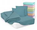 Простыня на резинке "Cleo" 18/18 Трикотаж 180х200х25, голубая ель