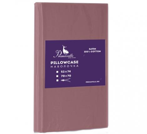 Наволочка с ушками "Primavelle" Сатин 52х74, Брусничный