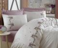 Постельное бельё "DANTELA VITA" сатин с вышивкой NISA, Евро