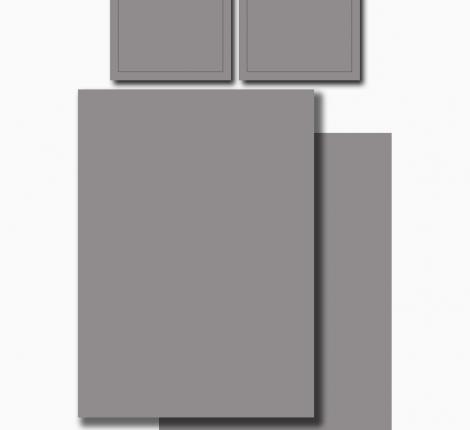 Постельное бельё "Lefard" SOLID (серый) Сатин ДеЛюкс, 1,5 спальный