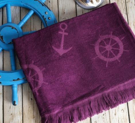 SEASIDE Mor (фиолетовый) полотенце пляжное, 75x150