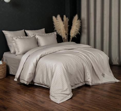 Постельное белье "Kazanov.A." Stripe Royal (платина) Страйп Сатин, Евро