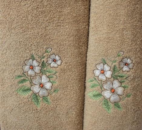 Набор махровых полотенец "KARTREKS" 2шт (50х90, 70х140) ROMANTIK 57.029