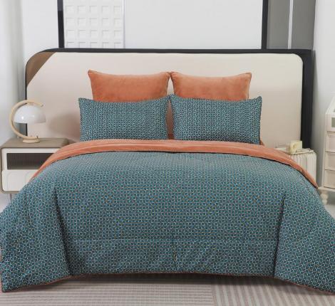 Постельное белье с одеялом "Sofi de Marko" Роберто №8 Велюр/Сатин, 1,5 спальный