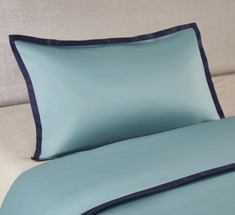 Постельное бельё Sharmes Solid «Coctail» 1,5 спальный, Голубая бирюза/темно-синий