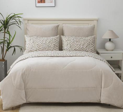 Постельное белье с одеялом "Sofi de Marko" Роберто №28 Велюр/Сатин, 1,5 спальный