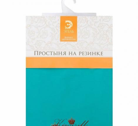 Простыня на резинке "Этель" Изумруд Сатин, 180х200+20