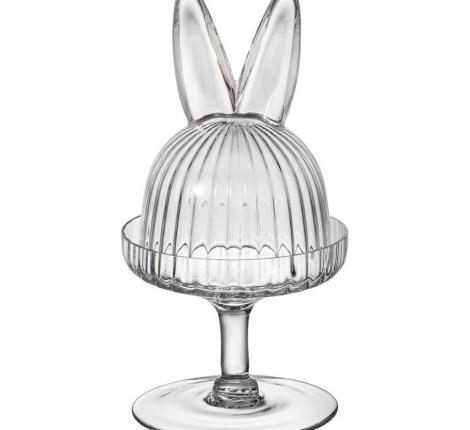 Блюдо на ножке с крышкой "RABBIT FAMILY", 12*12*23,5 см