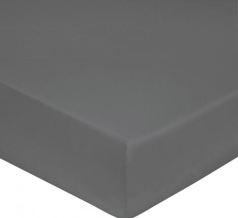 Простынь на резинке "Blanc des Vosges" сатин-делюкс, 200х200х30 ardoise (темно-серый)