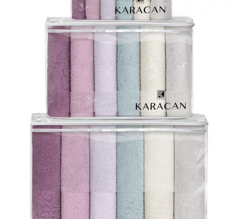 Набор махровых полотенец KARACAN "Lilyum", 70х135-6 шт.