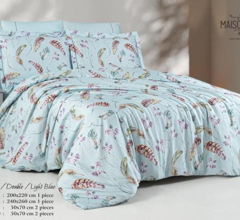 Постельное бельё "Maison D'or" ORCHID PLUME (голубой) Тенсел, Евро