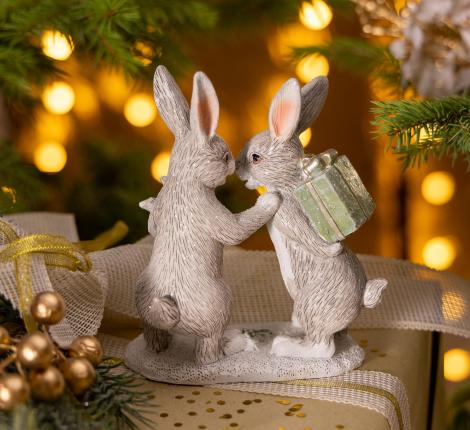 Статуэтка "КРОЛИКИ", 10,5*6*13 см