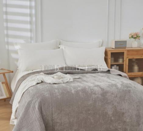 Покрывало велюровое "ROMANCE" JOY JH-01 Beige, 220х240