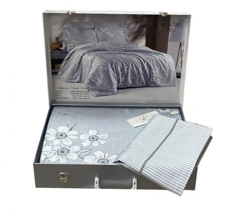 Постельное бельё "Maison D'or" MARGUERITES (серый) Тенсел, Евро