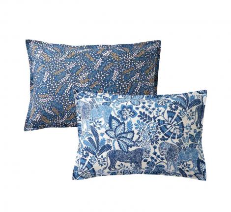 Постельное бельё "Blanc des Vosges" JUNGLE INDIGO перкаль, 1,5 спальный