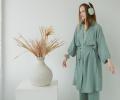 Халат Luxberry "Муслин и комфорт" пыльно-бирюзовый, S