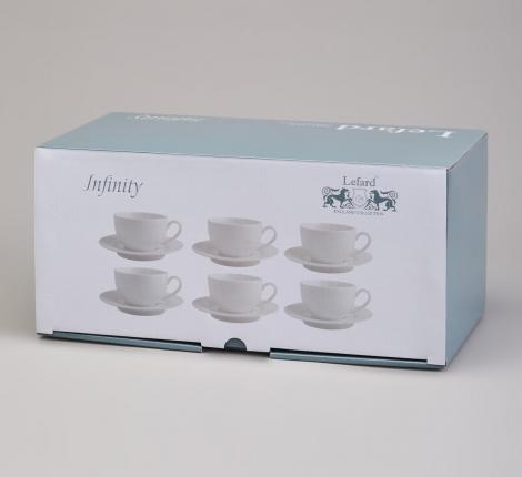 Чайный набор "INFINITY" на 6 персон, 12 предметов (230 мл)