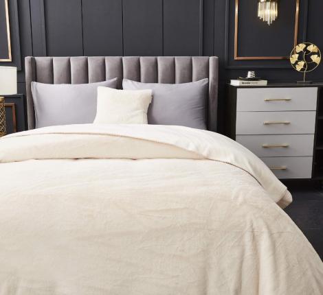 Наволочка декоративная "Sofi de Marko" Антуан (молоко) Искусcтвенный мех, 45х45