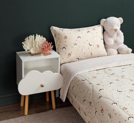 Постельное белье детское с одеялом "Sofi de Marko" Зверята Сатин, 1,5 спальный