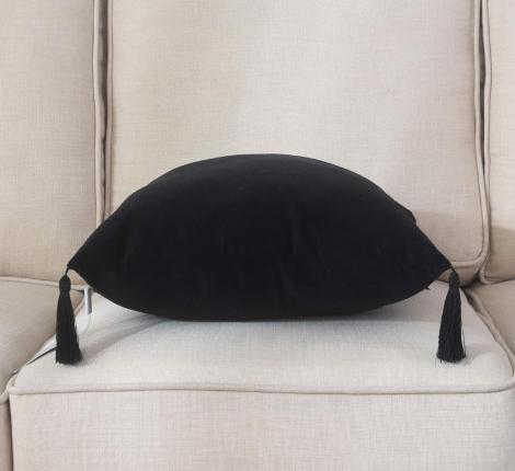 Наволочка декоративная "Sofi de Marko" Кэтрин (черная) Велюр, 45х45 