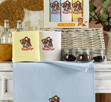 Салфетки вафельные "METEOR" 40х60 (3 шт.) BIONCE СИМВОЛ ГОДА, V4