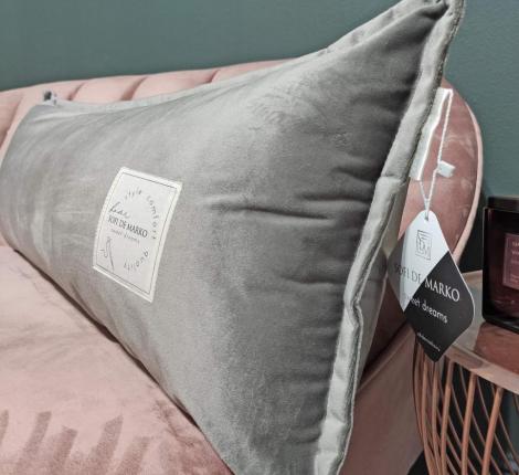 Подушка декоративная "Sofi de Marko" Джереми (светло-серый) Велюр, 32х90