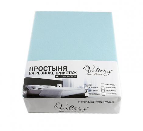 Простынь на резинке трикотажная (PT бирюзовый), 90x200