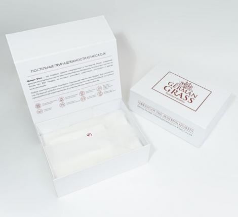 Постельное белье "CREAMY WHITE GRASS" Шёлк, Евро