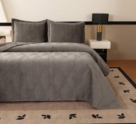 Покрывало "Sofi de Marko" Таира (пепел) Велюр, 240х260