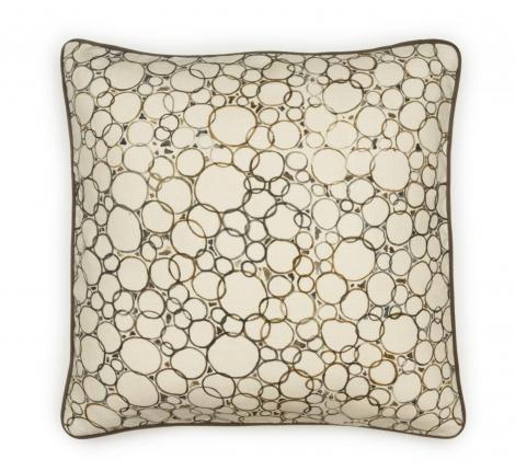 Подушка декоративная "EMPIRE DESIGN" КРУГИ (кант тёмно-серый) 45х45