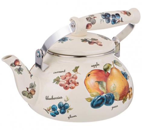 Чайник эмалированный "ФРУКТЫ", 2,5 л