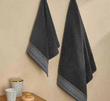 Полотенце махровое Arya 70x140 Vigor, Антрацит