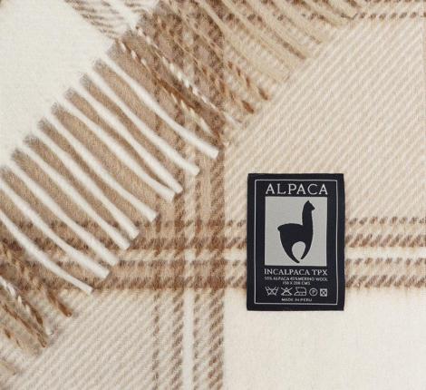 Плед INCALPACA (55% шерсть альпака, 45% шерсть мериноса) PP-4, 150x200