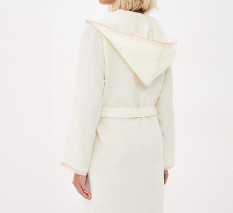 Халат вафельный с капюшоном "Sofi de Marko" Селеста (крем), L