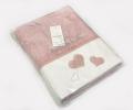 Полотенце махровое  Maison D'or &quot;MONIQUE HEARTS&quot; 85х150,  грязно-розовый