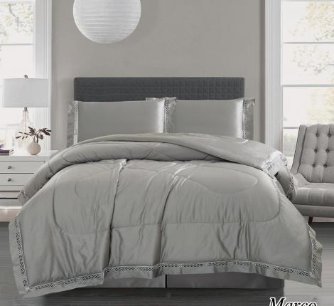 Постельное белье с одеялом и мережкой "Diva Afrodita" MARCO люкс сатин, Евро