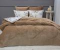 Постельное белье с одеялом "Kazanov.A." Азалия (латте) Велюр/Egypt Cotton, Семейный