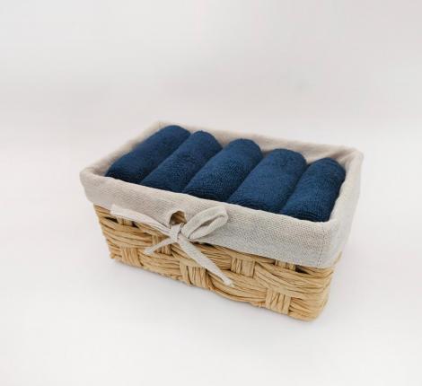 Набор махровых салфеток "Sofi de Marko" Дэйзи 30х50-5шт., темно-синий