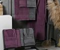 Набор "PIERRE CARDIN HOME" (2 халата, полотенца 50х90-2 шт., 70х140-2 шт.), сирень-серый