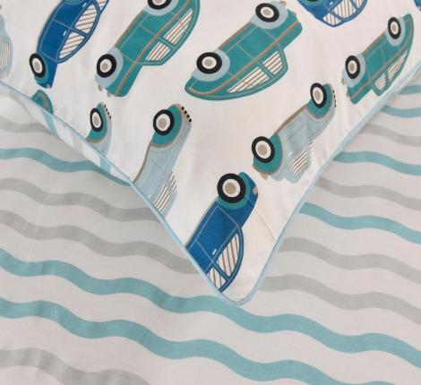 Постельное белье детское "Sofi de Marko" Машинки ретро Сатин, 1,5 спальный