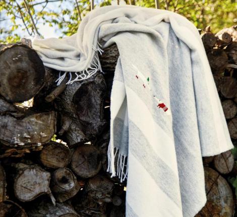 Плед шерстяной "Blanc des Vosges" SNOW FOX (серый)? 130х170